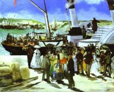 Haga click para ver la imagen ampliada the depature of the folkestone boat.jpg
